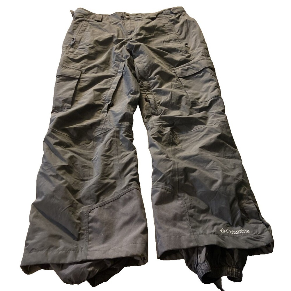 Columbia men's snow pants Ski Snowboarding Large Grey Mens Omni Heat Omni Tech